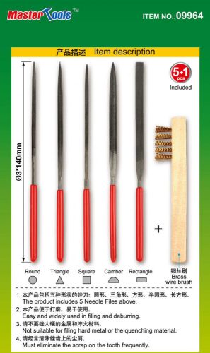 Trumpeter Master tools - Assorted needle files set (Middle-Toothed)