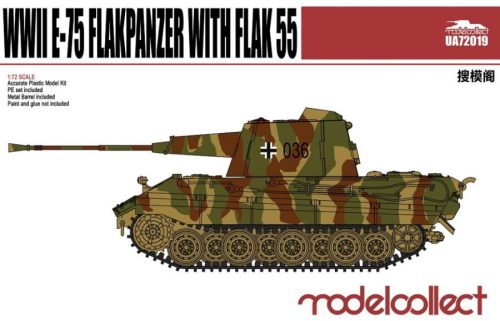 Modelcollect 1:72 Germany WWII E-75 Flakpanzer with Flak55 