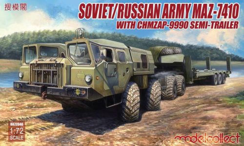 Modelcollect 1:72 Soviet/Russian Army MAZ-7410 w.ChMZAP- -9990 semi-trailer