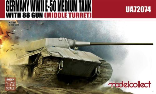 Modelcollect 1:72 Germany WWII E-50 Medium Tank with 88mm gun middle turret