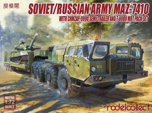 Modelcollect 1:72 Soviet/Russian Army MAZ-7410 with ChMZAP 9990 Semi-Traile