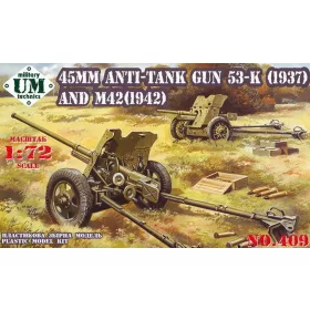 Unimodels 1:72 45mm Antitank guns 53-K (1937) and M42 (1942)