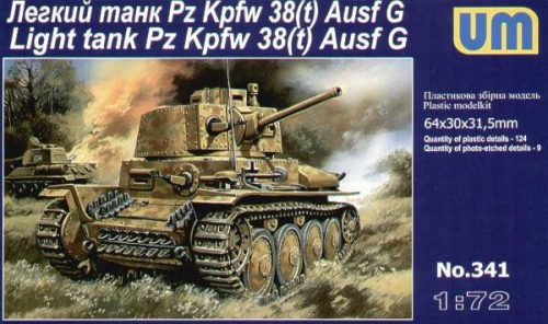 Unimodel 1:72 Light Tank Pz.Kpfw. 38 ausf G.