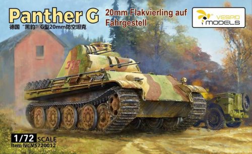 Vespid Models VS720012 1:72 20mm Flakvierling auf Panther G Fahrgestell  Metal barrel*4