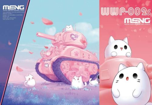 Meng Model M4A1 Sherman (CartoonModel,pink color incl.resin cartoon kitten