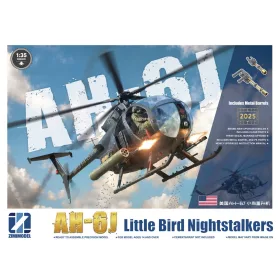   Zimi Model 1:35 AH-6J Little Bird Nightstalkers w/Metal Barrels