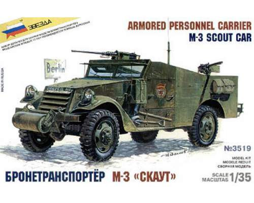 Zvezda 1:35 M-3 Armored Scout Car 3519 harcjármű makett