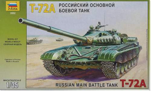 Zvezda 1:35 T-72A Russian Main Battle Tank 3552 harcjármű makett