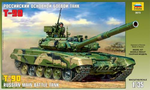 Zvezda 1:35 T-90 Russian MBT 3573 harcjármű makett