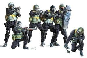 Zvezda 1:35 Russian Antiterrorist Unit 'ALFA' 3598 figura makett