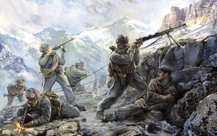 Zvezda 1:35 Soviet Mountain Infantry WWII 1942 3606 figura makett