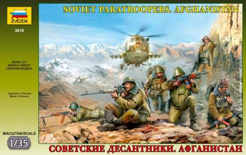 Zvezda 1:35 Soviet Paratroops Afghanistan 3619 figura makett