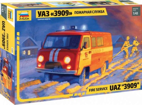 Zvezda 1:43 UAZ 3909 Firefighter car