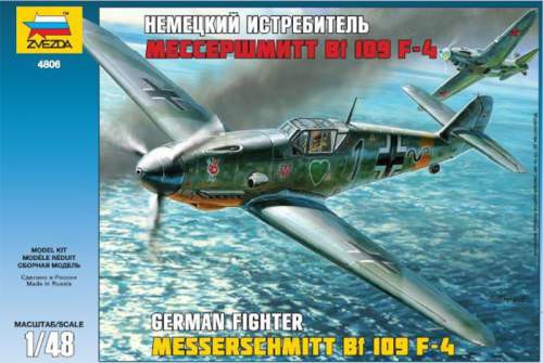 Zvezda 1:48 Messerschmitt Bf-109 F4 repülő makett