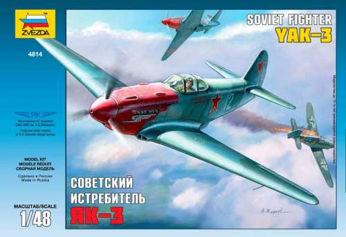 Zvezda 1:48 YAK-3 Soviet WWII Fighter 4814 repülő makett