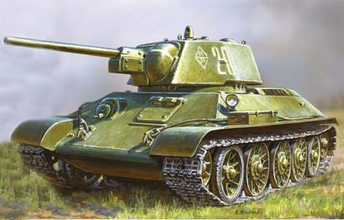 Zvezda 1:72 T-34 Soviet Medium Tank 5001 harcjármű makett