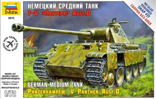 Zvezda 1:72 Panzerkampfw V Panther Ausf. D 5010 harcjármű makett