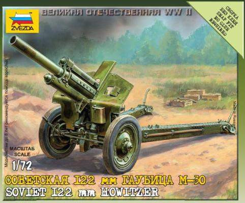 Zvezda 1:72 Soviet M-30 Howitzer 6122 harcjármű makett