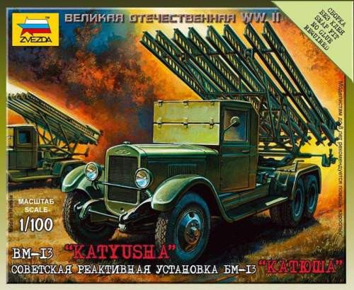 Zvezda 1:100 Katyusha 6128 harcjármű makett