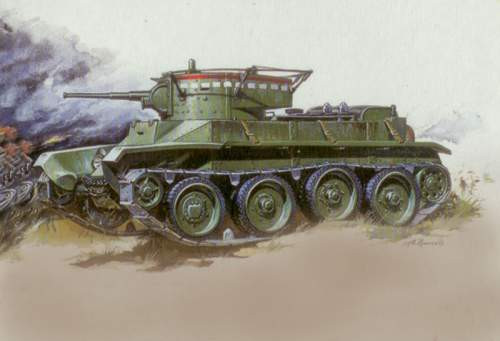 Zvezda 1:100 Soviet Tank BT-5 6129 harcjármű makett