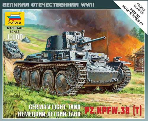 Zvezda 1:100 German 38t Tank 6130 harcjármű makett
