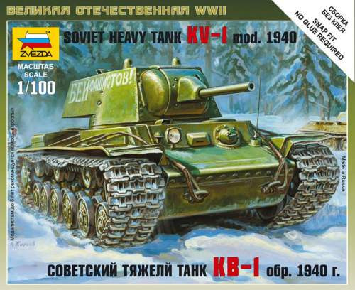 Zvezda 1:100 Soviet Heavy Tank KV-1 6141 harcjármű makett