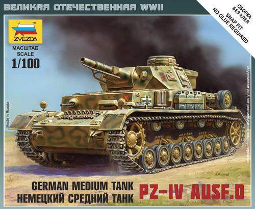 Zvezda 1:100 Pz IV Ausf. D 6151 harcjármű makett