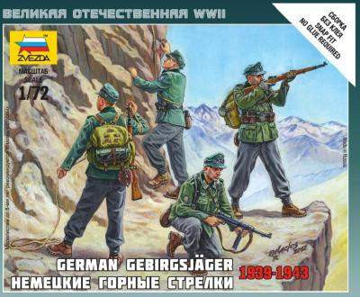 Zvezda 1:72 German Gebirgsjager (Military small sets) 6154 figura makett