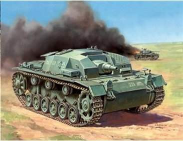 Zvezda 1:100 Sturmgeschütz III Ausf.B 6155 harcjármű makett