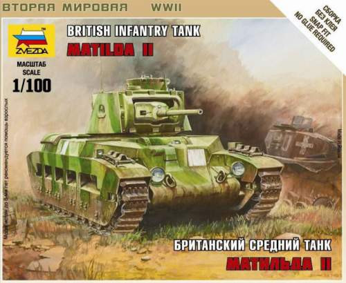 Zvezda 1:100 British Tank Mk-1 'Matilda' 6171 harcjármű makett