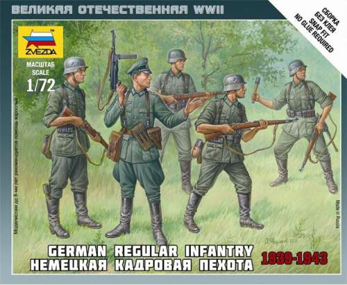 Zvezda 1:72 Ger.Regular Infantry 1939-43 6178 figura makett