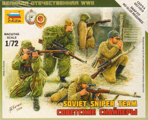 Zvezda 1:72 Soviet Sniper Team WWII