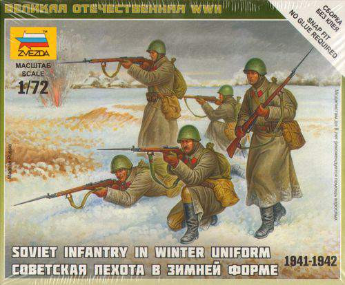 Zvezda 1:72 Soviet Infantry (Winter Uniform)