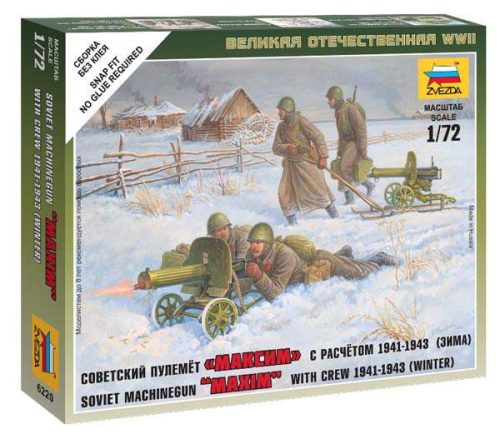 Zvezda 1:72 Soviet Machine-gun w/Crew