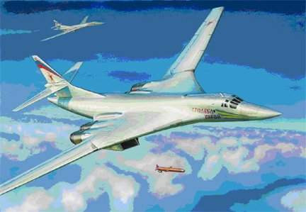 Zvezda 1:144 TU-160 Russian Supersonic Strategic Bomber 'Blackjack' 7002