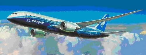 Zvezda 1:144 Boeing 787 Dreamliner 7008 repülő makett