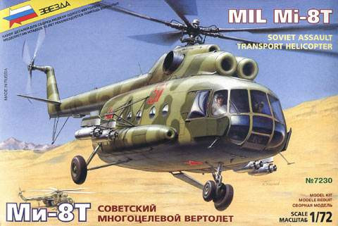 Zvezda 1:72 MIL Mi-8T 'Hip-B' 7230 helikopter makett