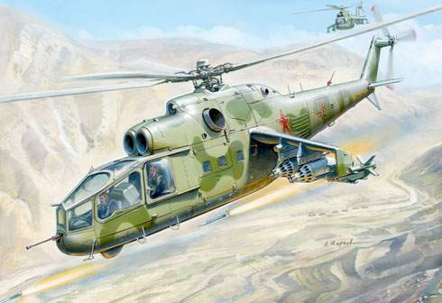 Zvezda 1:72 Mil Mi-24A Hind 7273 helikopter makett