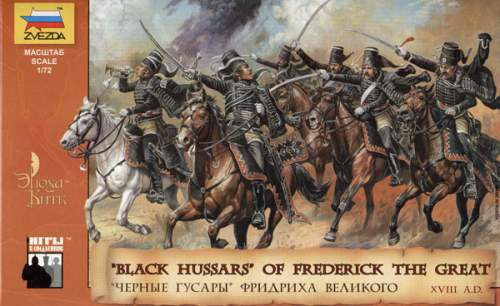 Zvezda 1:72 Black Hussars of Frederick II 8079 figura makett