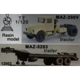 ZZ Modell 1:120 MAZ-200V & MAZ-5203 trailer